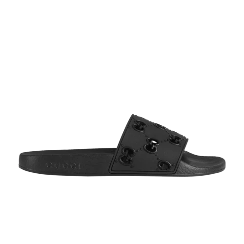 Gucci Rubber GG Slide 'Black' (Women's)
