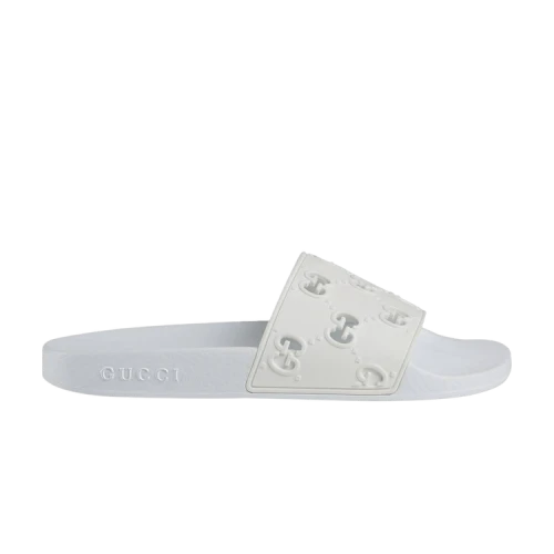 Gucci Rubber GG Slide 'White' (Women's)