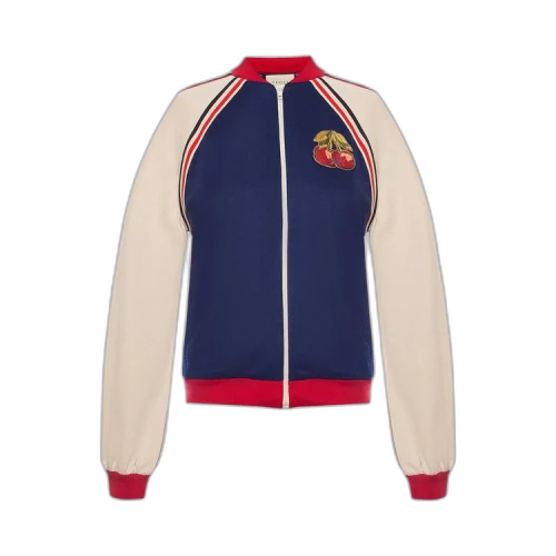 Gucci Cherry Patch Bomber Jacket 'Ink/Multicolor'