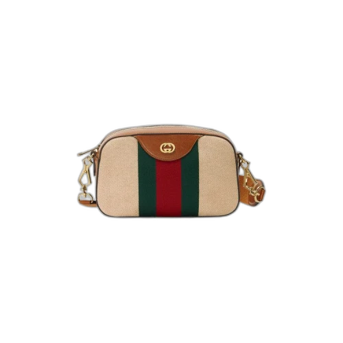 Gucci Vintage Canvas Shoulder Bag 'Beige'