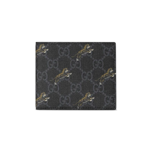 Gucci GG Supreme Tiger Print Large Wallet 'Black'