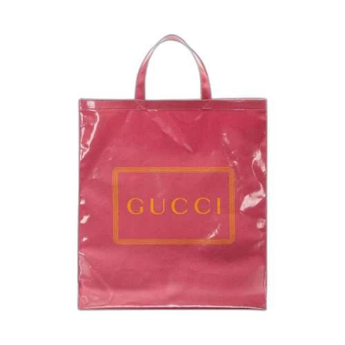 Gucci Coated Cotton Medium Gucci Print Tote 'Glam Pink'