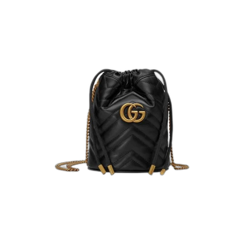 Gucci GG Marmont Mini Bucket Bag 'Black'