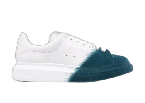 Alexander McQueen Oversized Two-Tone White Emerald Green
