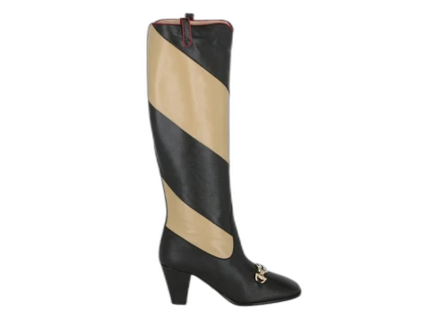 Gucci Colorblocked Leather Boots Black Tan (Women's)