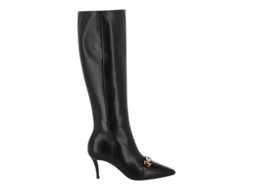 Gucci Interlocking GG Knee-High Boots Black (Women's)