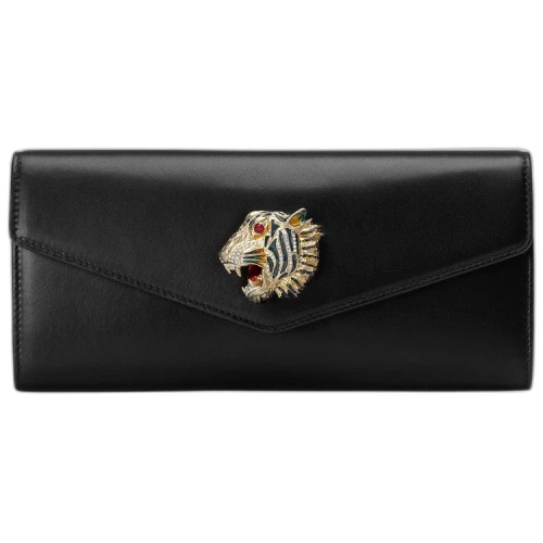 Gucci Rajah Continental Flap Wallet 'Black'