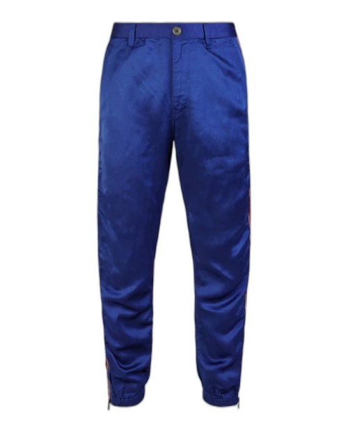 Gucci Satin Trousers Electric Blue