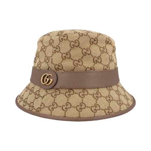 Gucci GG Bucket Hat Leather/Blue/Red