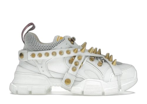 Gucci Flashtrek Chunky Leather Sneakers White Gold (Women's)