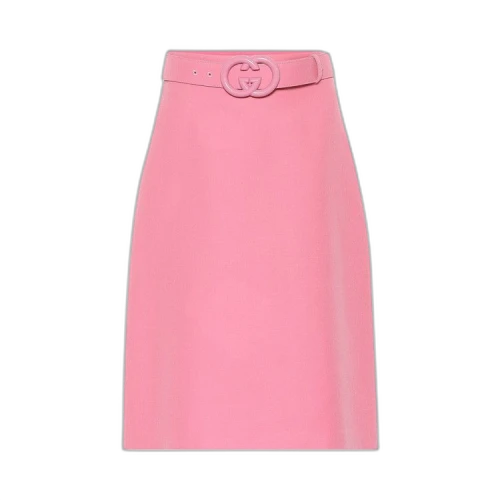 Gucci GG Belt Midi Skirt 'Ortencia Bloom'