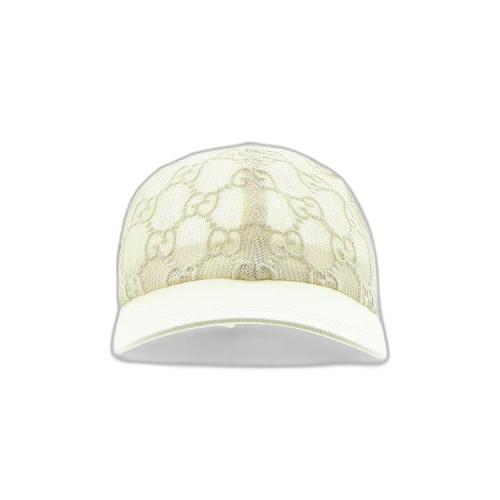 Gucci GG Net Embroidered Baseball Hat 'Cream'