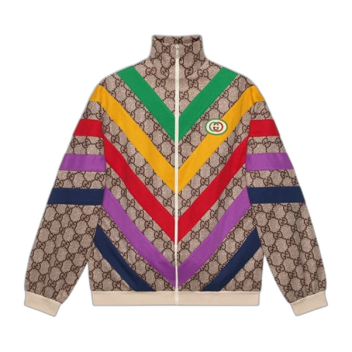 Gucci GG Supreme Print Jacket 'Beige/Ebony'