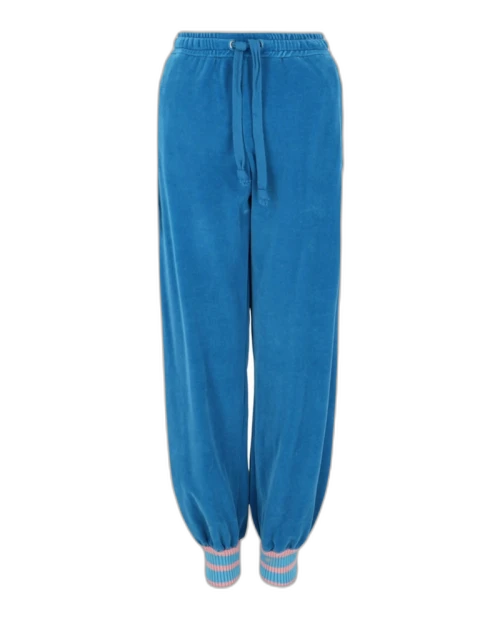 Gucci Chenille Knit Joggers Blue