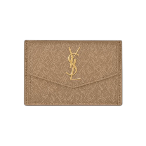 Saint Laurent Uptown Flap Card Case 'Taupe'