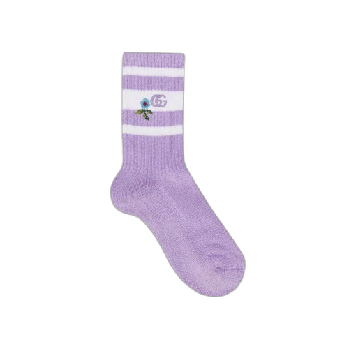 Gucci Embroidered Flower Socks 'Lilac'