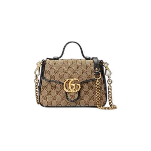 Gucci GG Marmont Mini Top Handle Bag 'Beige'