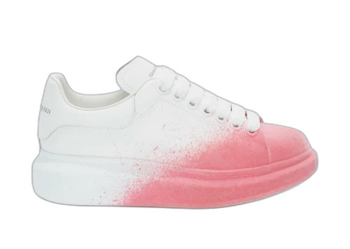 Alexander McQueen Oversized White Pink Velvet Spray (Women's)