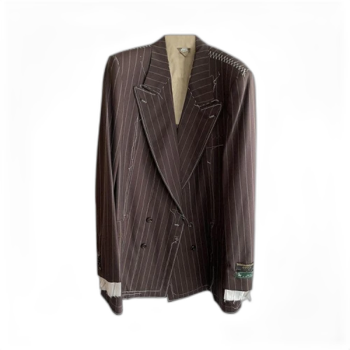 Gucci Distressed Ripped Stitch Blazer 'Brown'