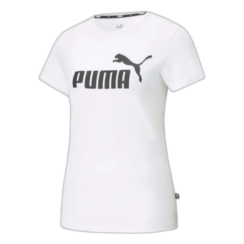 PUMA Essentials Logo T-shirt 'White Black' (Women's)