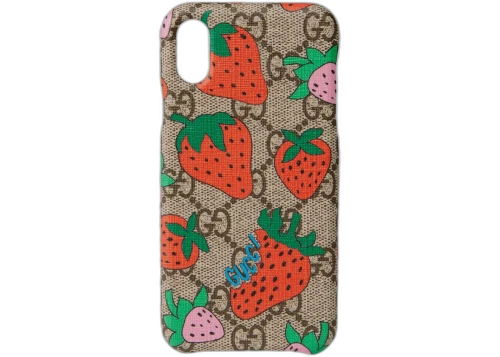 Gucci Strawberry iPhone X/XS Case Beige