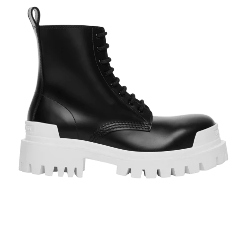 Balenciaga Strike Lace-Up Boot 'Black White'