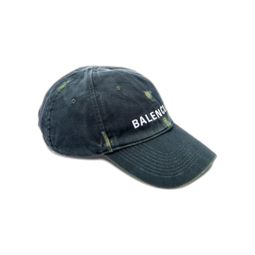 Balenciaga Distressed Logo Baseball Cap 'Green'