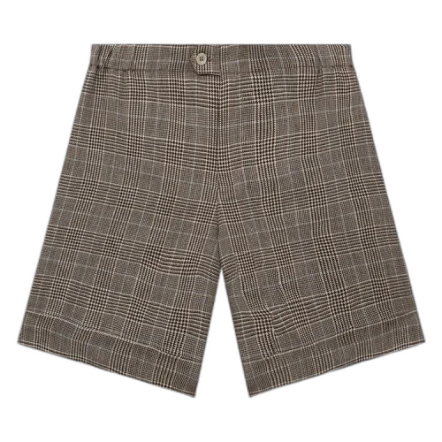 Gucci Kids Wool Blend Plaid Shorts 'Brown'