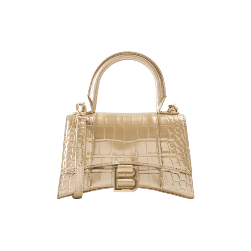 Balenciaga XS Hourglass Top Handle Bag 'Light Gold'