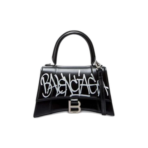 Balenciaga Hourglass Small Top Handle Bag 'Black/Silver'