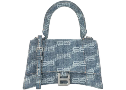Balenciaga Hourglass Top Handle S Blue