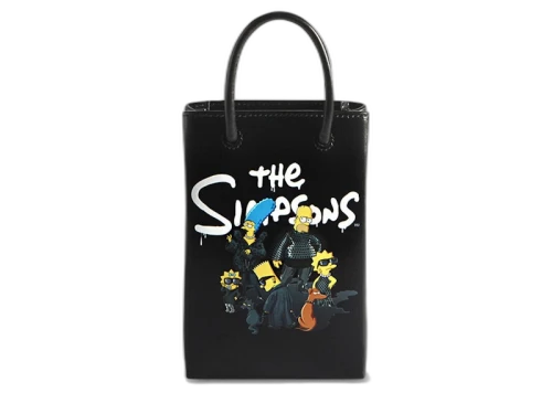 Balenciaga x The Simpsons Mini Shopping Bag Black