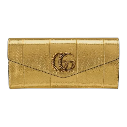 Gucci Broadway Snakeskin Clutch 'Gold'