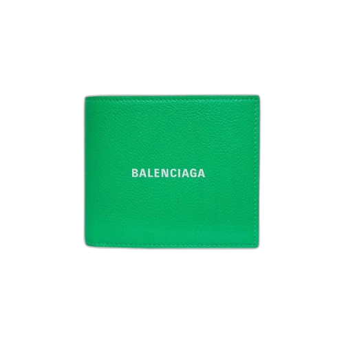 Balenciaga Logo Bifold Wallet 'Vivid Green/White'