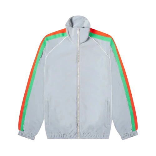 Gucci Web Striped Track Jacket 'Silver'