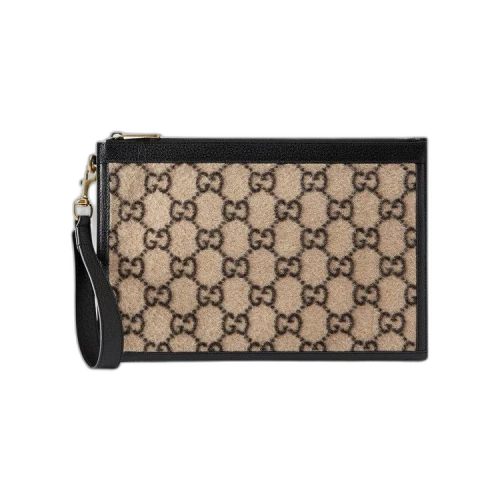 Gucci GG Supreme Wool Pouch 'Beige'