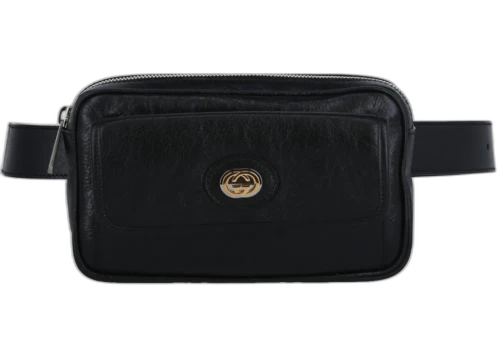 Gucci Morpheus Fluffy Leather Belt Bag Black