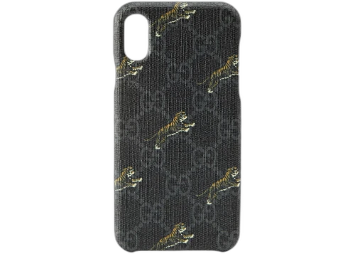 Gucci Soft GG Supreme Tigers iPhone X/XS Case Black