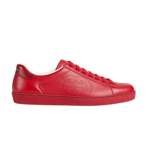 Gucci Ace 'Interlocking G - Hibiscus Red'