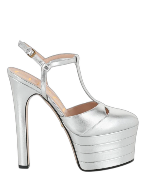 Gucci Angel Platform Pumps Silver (Women's)