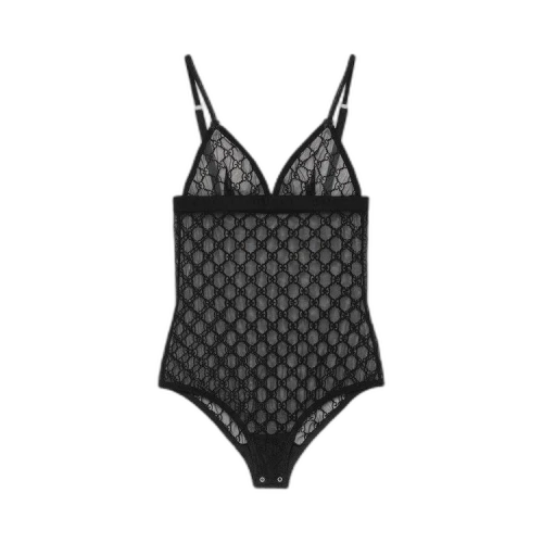 Gucci GG Tulle Bodysuit 'Black'