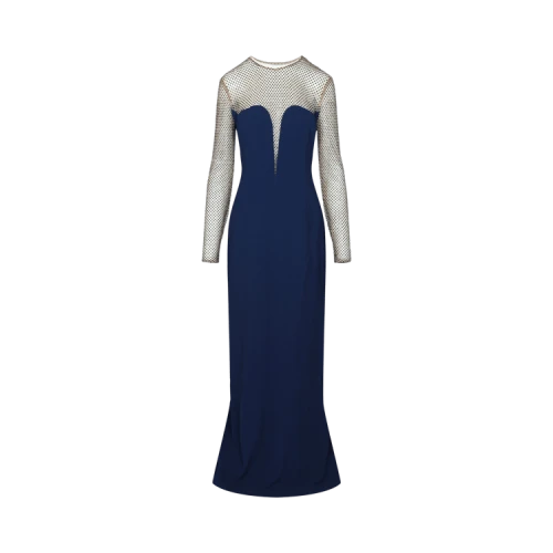 Stella McCartney Myah Embellished Long-Sleeve Gown 'Blue'