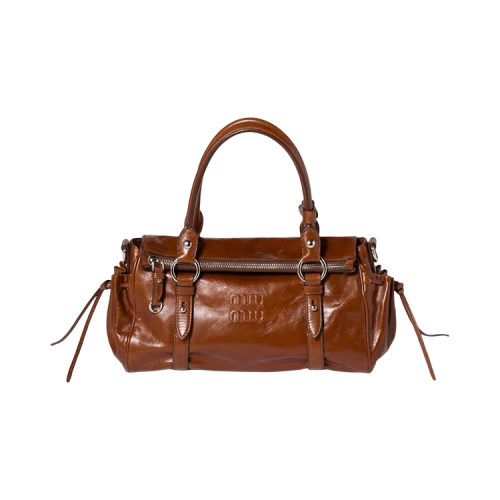 Miu Vitello Shine Borsa A Mano 'Palissandro'
