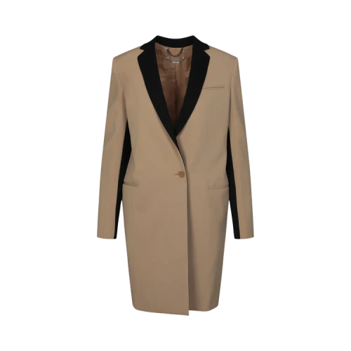 Stella McCartney Colorblock Wool Coat 'Sugarcane'