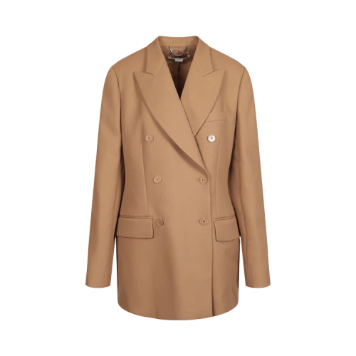Stella McCartney Adelaide Double Breasted Blazer 'Tobacco'