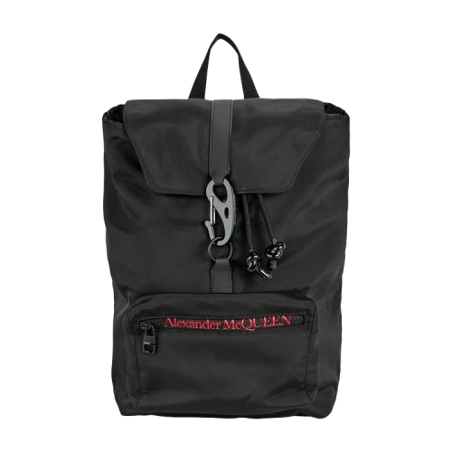 Alexander McQueen Urban Logo Detail Backpack Black