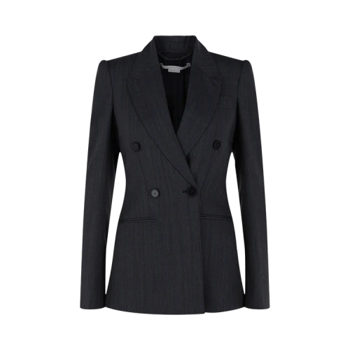 Stella McCartney Wool Blend Blazer 'Blue Grey'