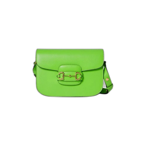 Gucci Horsebit 1955 Small Shoulder Bag 'Electric Green'