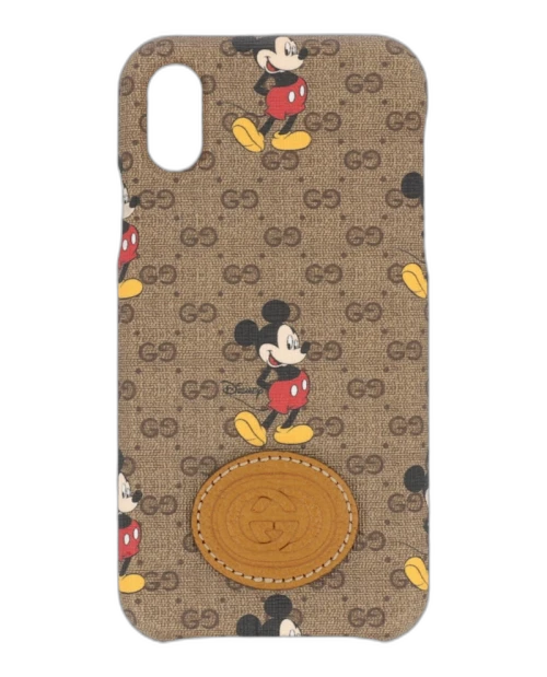 Gucci GG Supreme Mickey iPhone X/XS Case Brown