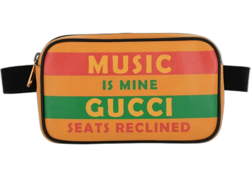 Gucci Music Is Mine Leather Belt Bag Yellow